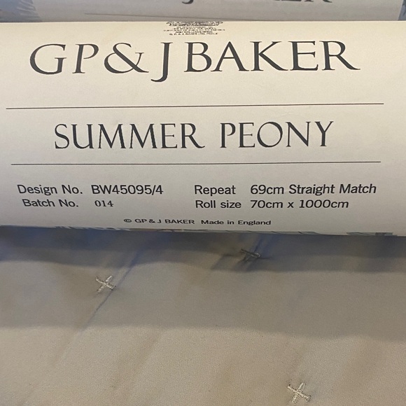 Summer Peony Wallpaper - Blue and White - Picture 2 of 5